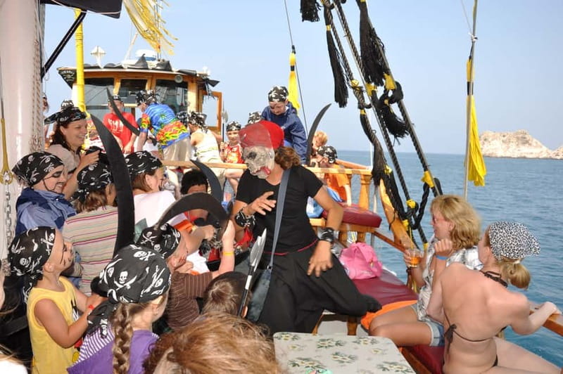 Alanya: Party Pirate Boat Trip w/Meal, Drinks, Pickup Option - Swim breaks and sea time: how to plan for comfort