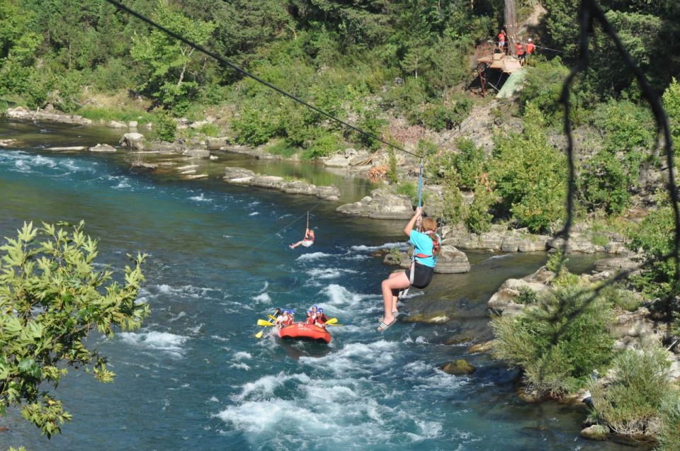 Alanya: Rafting, Zipline, Quad, Buggy, Jeep Tour with Lunch - Zipline over the river: your aerial reset