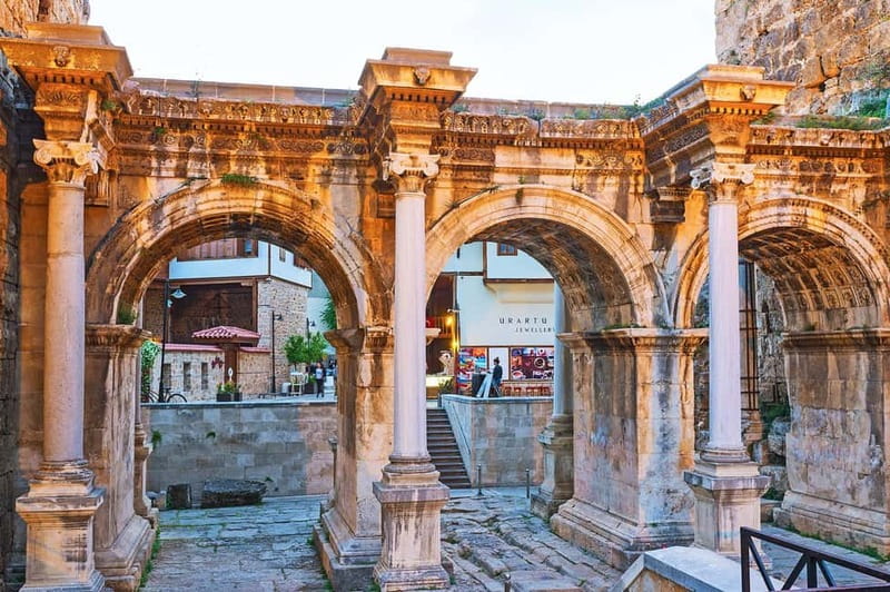 Antalya: Old City Tour w/Boat Trip, Cable Car & Waterfalls - Kaleiçi Old Town: Hadrian’s Gate, Yivli Minaret, and real wandering time