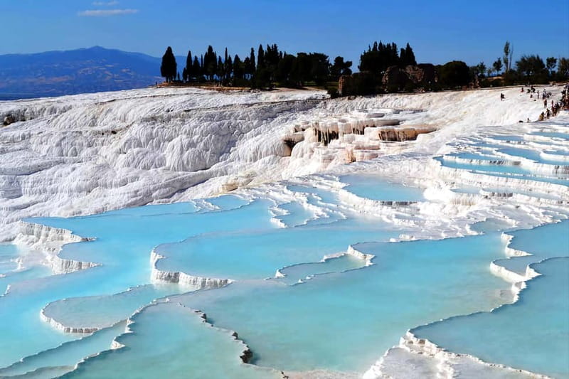 Antalya: Pamukkale Tour with Hot Air Balloon and Lunch - Pamukkale terraces on your feet: travertines, water springs, and time to take it in