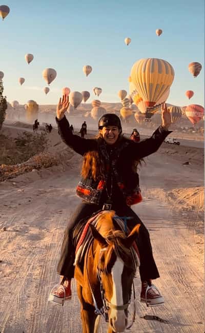 Cappadocia Sunrise & Sunset Horse Tour with Photography - The horseback ride: safety gear, calm horses, and beginner-friendly pacing