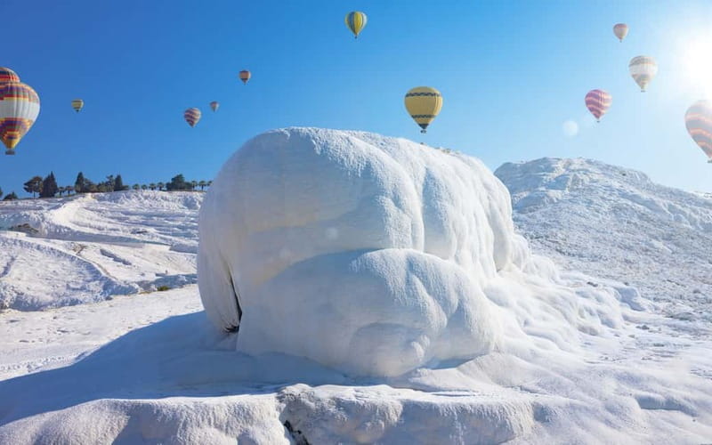 From Antalya: Pamukkale Hot Air Balloon Flight with Lunch - Pamukkale Terraces and Hierapolis Ruins on Foot