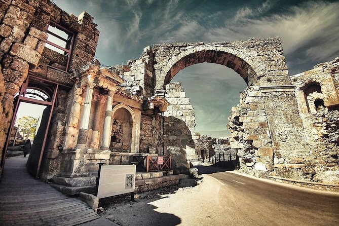Perge, Aspendos, Side and Waterfall Full Day Tour - Value at $81.06: included tickets, guidance, and one-day logistics